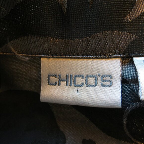 Chico's Tones of Grey Top/Jacket Unlined Jean Jacket Style Size 3 - Picture 8 of 10